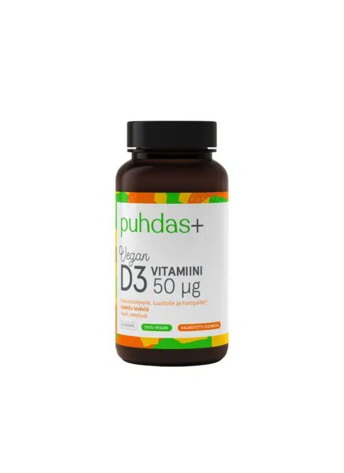 Puhdas+ Vegan D3 vitamīns 50 µg 60 kapsulas