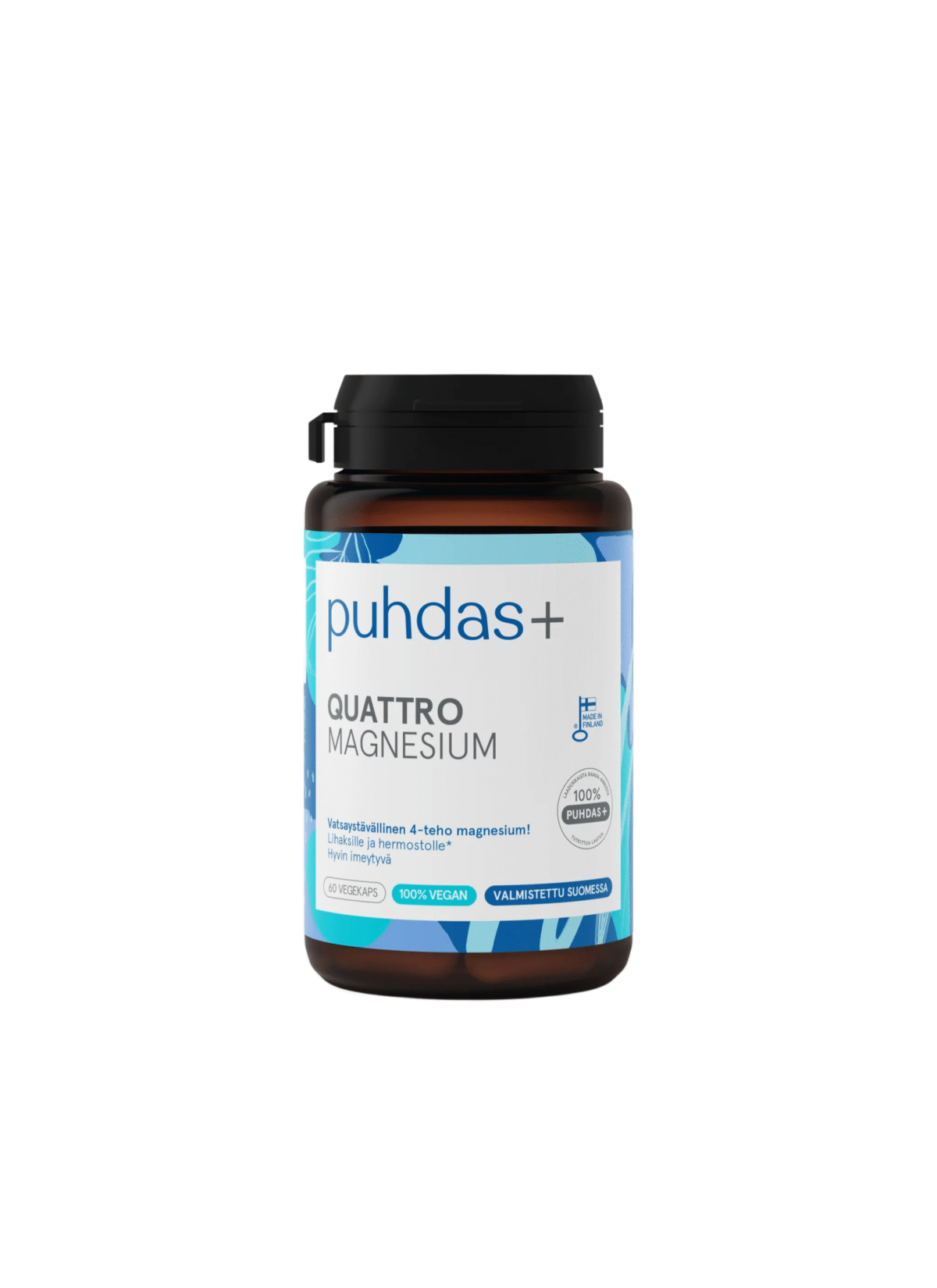Puhdas+ Quattro Magneesium — toidulisand pakendis