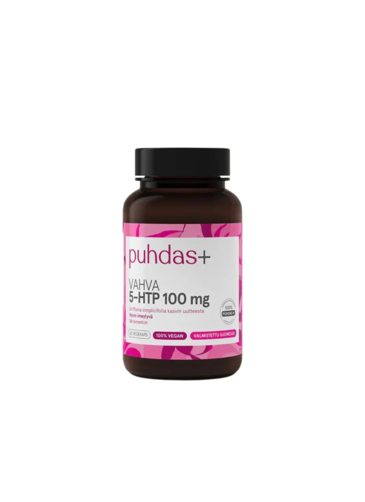 Puhdas+ 5-HTP 100 mg 60 капсул — пищевая добавка в упаковке