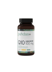 Puhdas+ Ubichinonas CoQ10 (kofermentas Q10) 100 mg + vitaminas C