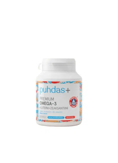 Puhdas+ Augstākās kvalitātes Omega-3 ar luteīnu un zeaksantīnu