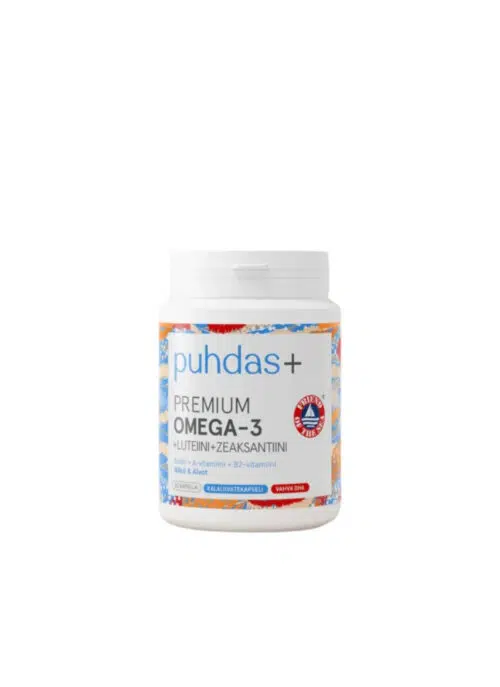 Puhdas+ Augstākās kvalitātes Omega-3 ar luteīnu un zeaksantīnu
