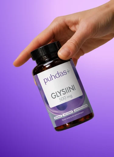 Puhdas+ Glütsiin 500 mg, 120 vegan kapslit